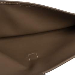 Pre Owned Hermes Etoupe Swift Leather Elan Jige 29 Clutch