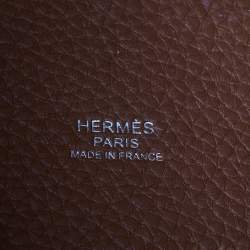 Pre Owned Hermes Gold Clemence Leather Gold Hardware Picotin Lock 22 Bag