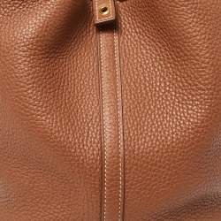 Pre Owned Hermes Gold Clemence Leather Gold Hardware Picotin Lock 22 Bag