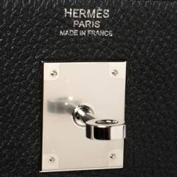 Pre Owned Hermés Noir Togo Leather Palladium Hardware Kelly Retourne 32 Bag