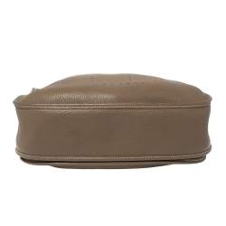 Pre Owned Hermes Etoupe Togo Leather Evelyne III GM Bag