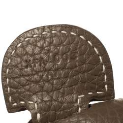 Pre Owned Hermes Etoupe Togo Leather Evelyne III GM Bag
