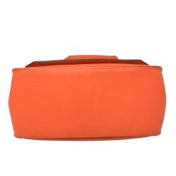 Pre Owned Hermes Orange Poppy Swift Leather Palladium Hardware Jypsiere 28 Bag