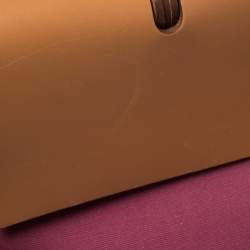 Pre Owned Hermes Tosca/Natural Canvas and Leather Herbag Zip 39 Bag