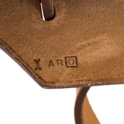Pre Owned Hermes Tosca/Natural Canvas and Leather Herbag Zip 39 Bag