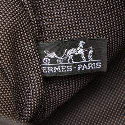Hermes Grey Canvas Fourre-Tout Besace Messenger PM Bag