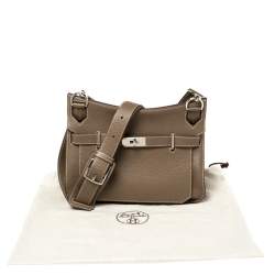 Pre Owned Hermes Etoupe Taurillon Clemence Leather Palladium Hardware Jypsiere 31 Bag