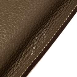 Pre Owned Hermes Etoupe Taurillon Clemence Leather Palladium Hardware Jypsiere 31 Bag