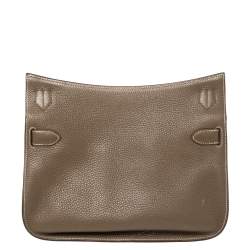 Pre Owned Hermes Etoupe Taurillon Clemence Leather Palladium Hardware Jypsiere 31 Bag