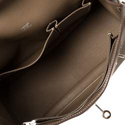 Pre Owned Hermes Etoupe Taurillon Clemence Leather Palladium Hardware Jypsiere 31 Bag