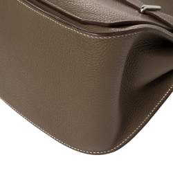 Pre Owned Hermes Etoupe Taurillon Clemence Leather Palladium Hardware Jypsiere 31 Bag