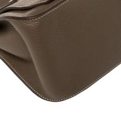 Pre Owned Hermes Etoupe Taurillon Clemence Leather Palladium Hardware Jypsiere 31 Bag