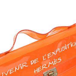 Pre Owned Hermes Orange Vinyl Kelly Tote Bag