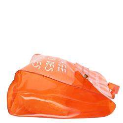 Pre Owned Hermes Orange Vinyl Kelly Tote Bag