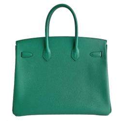 Pre Owned Hermès Vert Vertigo Epsom Birkin 35 Bag