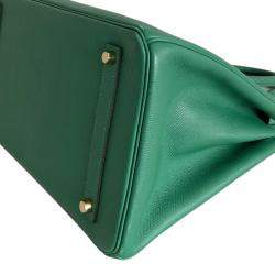 Pre Owned Hermès Vert Vertigo Epsom Birkin 35 Bag