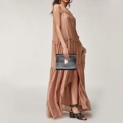 Pre Owned Hermes Noir Veau Villandry Leather Cinhetic Clutch