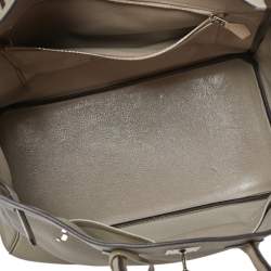 Pre Owned Hermes Gris Tourterelle Togo Leather Palladium Hardware Birkin 35 Bag