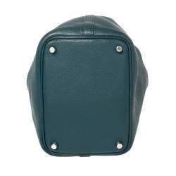 Pre Owned Hermes Malachite Clemence Leather Picotin Lock 18 Bag