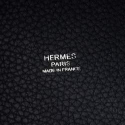 Pre Owned Hermes Bleu Nuit Taurillon Clemence Leather Picotin Lock 22 Bag