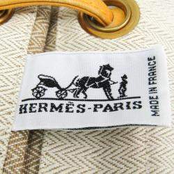 مملوكة مسبقًا Hermes Beige Fabric, Cotton Mini Sac Shoulder Bag