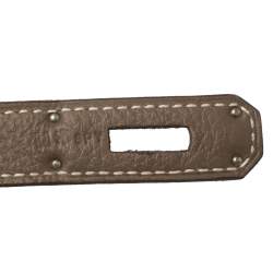 Pre Owned Hermes Etoupe Grey Togo Leather Palladium Hardware Birkin 35 Bag