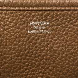 Pre Owned Hermes Alezan Taurillon Clemence Leather Evelyne III TGM Bag