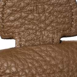 Pre Owned Hermes Alezan Taurillon Clemence Leather Evelyne III TGM Bag