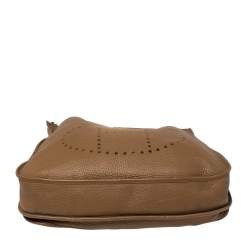 Pre Owned Hermes Alezan Taurillon Clemence Leather Evelyne III TGM Bag