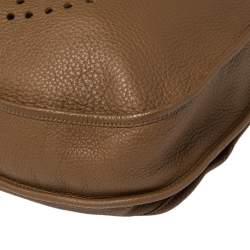 Pre Owned Hermes Alezan Taurillon Clemence Leather Evelyne III TGM Bag