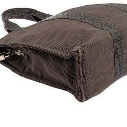 Pre Owned Hermes Grey Canvas Herline GM Tote Bag