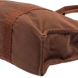 Pre Owned Hermes Brown Canvas Herline GM Tote Bag