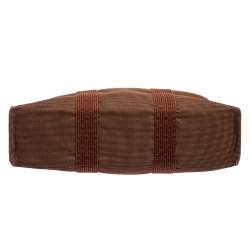 Pre Owned Hermes Brown Canvas Herline GM Tote Bag