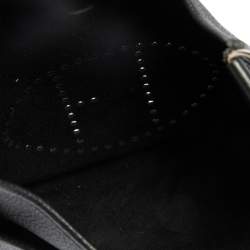 Pre Owned Hermes Black Clemence Leather Evelyne III PM Bag