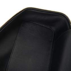 Pre Owned Hermès Black Swift Leather Gold Finished Bolide Secret Bag