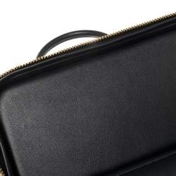 Pre Owned Hermès Black Swift Leather Gold Finished Bolide Secret Bag