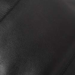 Pre Owned Hermès Black Swift Leather Gold Finished Bolide Secret Bag