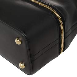 Pre Owned Hermès Black Swift Leather Gold Finished Bolide Secret Bag