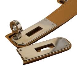 Pre Owned Hermes Natural Sable/Ocre Swift and Togo Leather Jypsiere 28 Bag