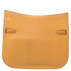 Pre Owned Hermes Natural Sable/Ocre Swift and Togo Leather Jypsiere 28 Bag