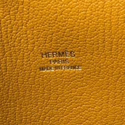 Pre Owned Hermes Natural Sable/Ocre Swift and Togo Leather Jypsiere 28 Bag