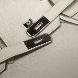 Hermès Gris Perle Togo Leather Palladium Finished Birkin 40 Bag