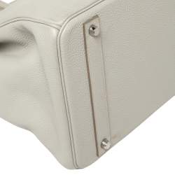 Hermès Gris Perle Togo Leather Palladium Finished Birkin 40 Bag