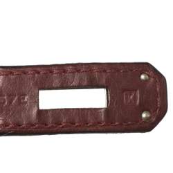 Pre Owned Hermes Rubis Togo Leather Palladium Finished Birkin 35 Bag