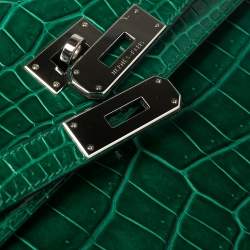 Pre Owned حقيبة هيرمس "كيلي ريتورن 35" بإكسسوار بلاديوم جلد أبسوم أتوب