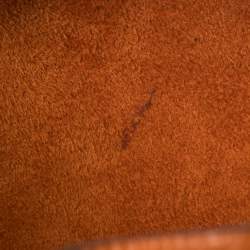 Pre Owned Hermes Orange Togo Leather Lock Picotin PM Bag