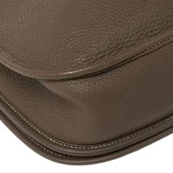 Pre Owned Hermes Etoupe Grey Taurillon Clemence Leather Evelyne III PM Bag