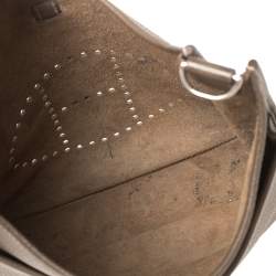 Pre Owned Hermes Etoupe Grey Taurillon Clemence Leather Evelyne III PM Bag