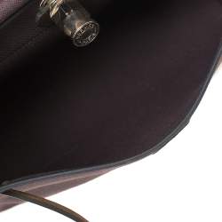 Pre Owned Hermes Cacao/Prune Canvas and Leather Herbag Zip 31 Bag