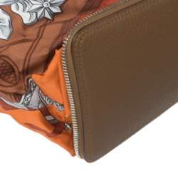 Pre Owned Hermes Baroque Equestrian Print Silky Pop Tote